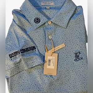 NWT SCOTTY CAMERON Circle T  Summer Comfort Perform Marine Navy Sailing Polo L